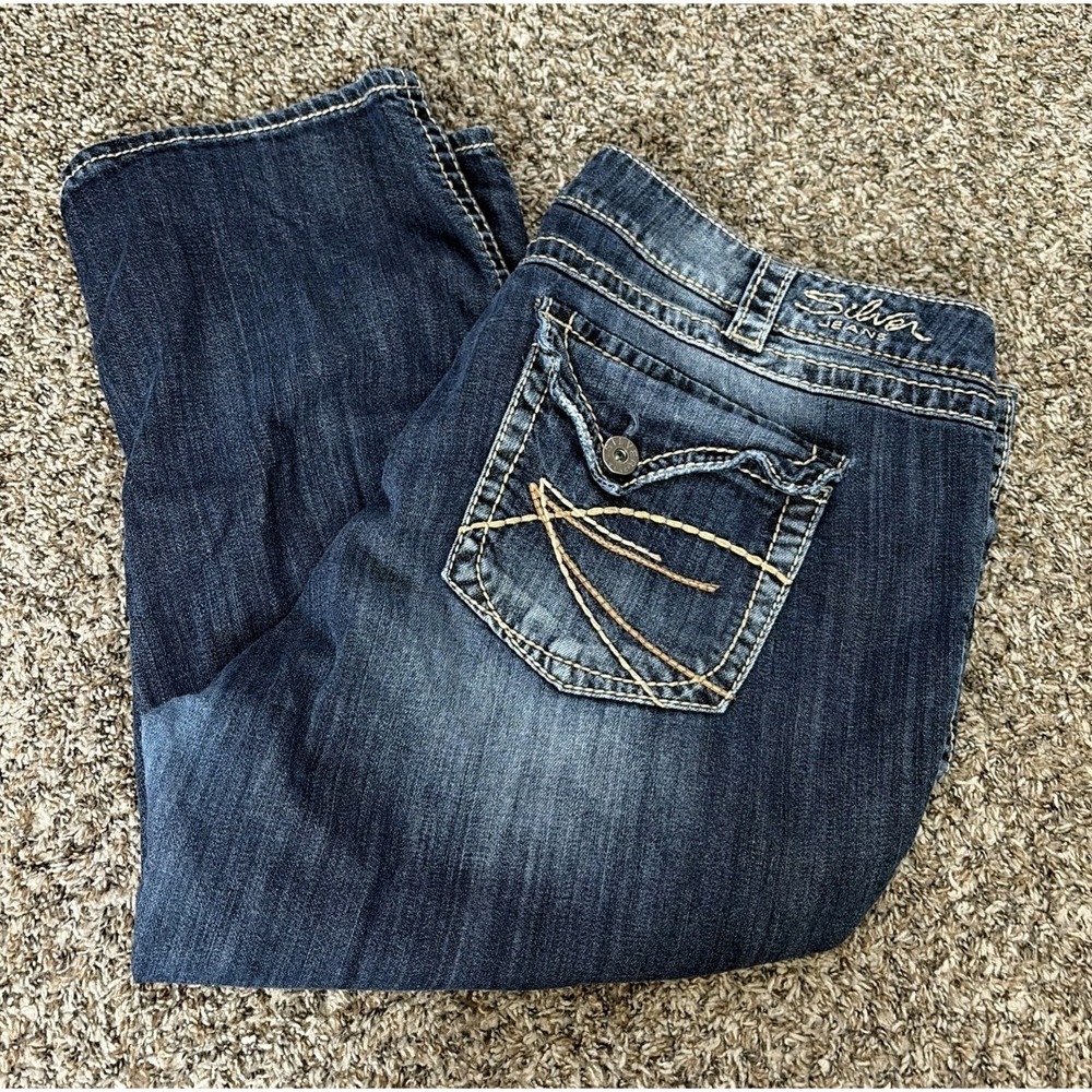 Silver Jeans McKenzie Capri Size 22 Women's Jean Capri Denim Blue